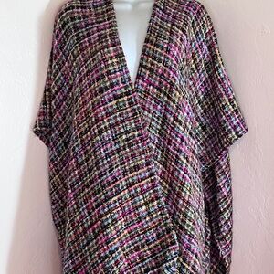 Chicos Shawl Wrap Women Tapestry Boho One Size Multicolor